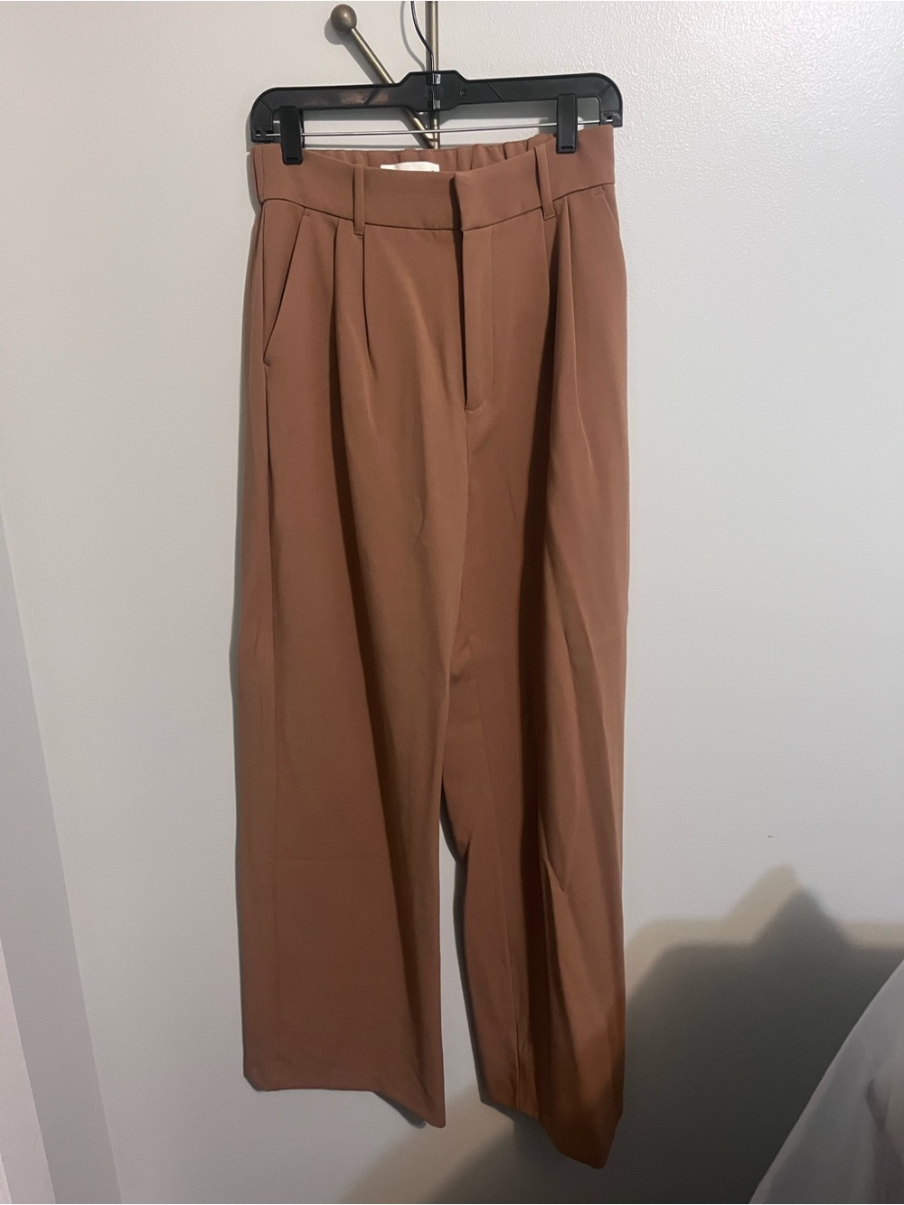 Abercrombie & Fitch Wide Leg Trousers in Brown